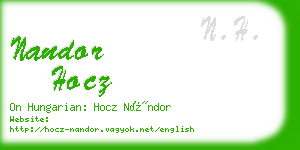 nandor hocz business card